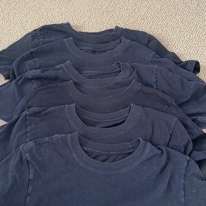 Six Jockey black shirts in size small